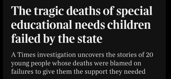 Trigger warning – suicides of children – consequences of keeping children where their needs are not&nbsp;met